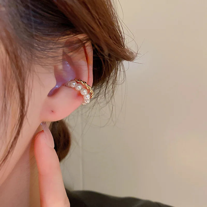 Braided Pearl Ear Cuff