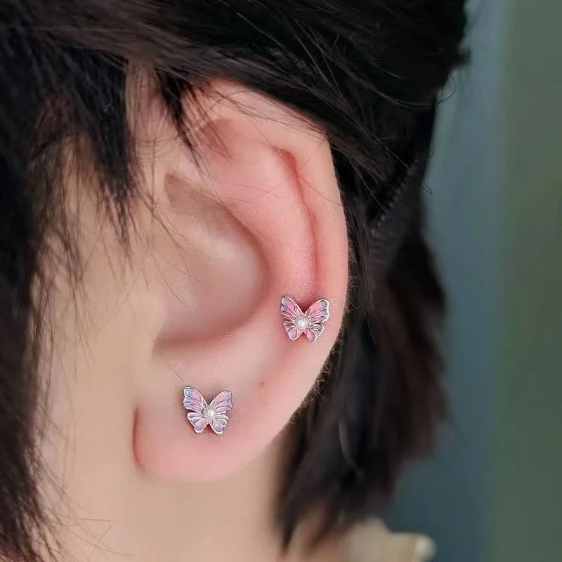 Butterfly Glow Stud Earrings