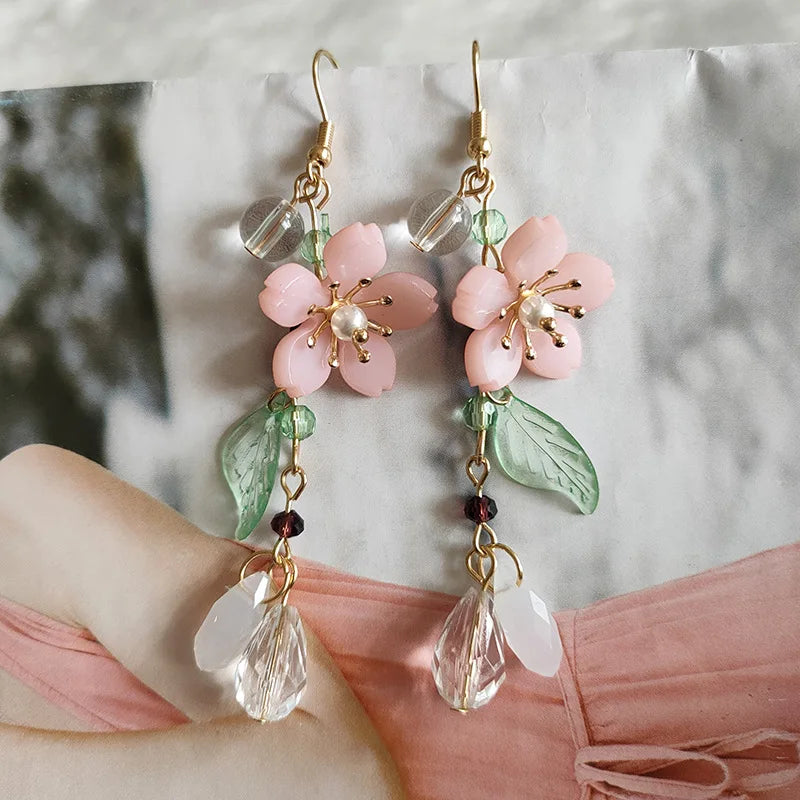 Sakura Blossom Dangle Earrings