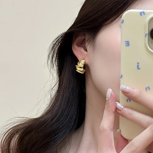 Textured Hoop Earrings