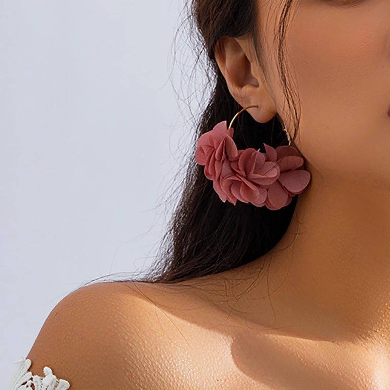 Eye-Catching Floral Hoop Earrings