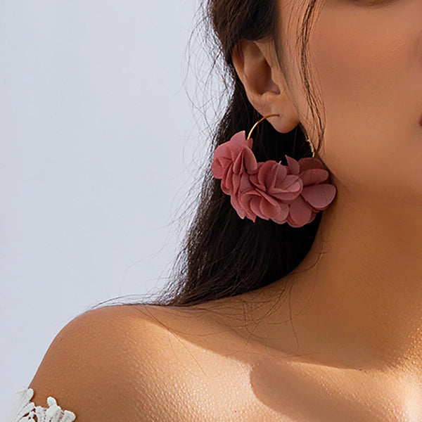 Eye-Catching Floral Hoop Earrings