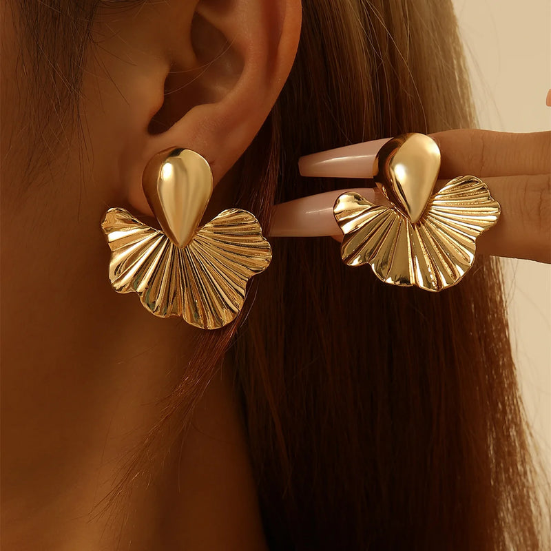 Golden Petal Studs