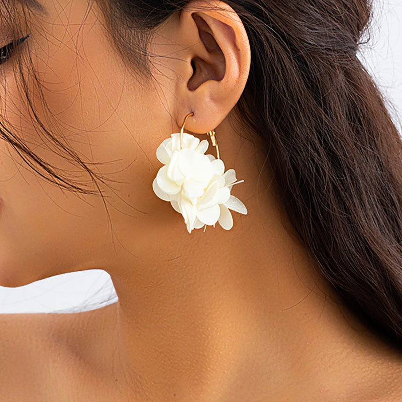Eye-Catching Floral Hoop Earrings